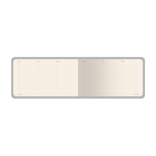 BV by Bruno Visconti - Horizontal Vegan Leather Weekly Planner - Greens and Flowers