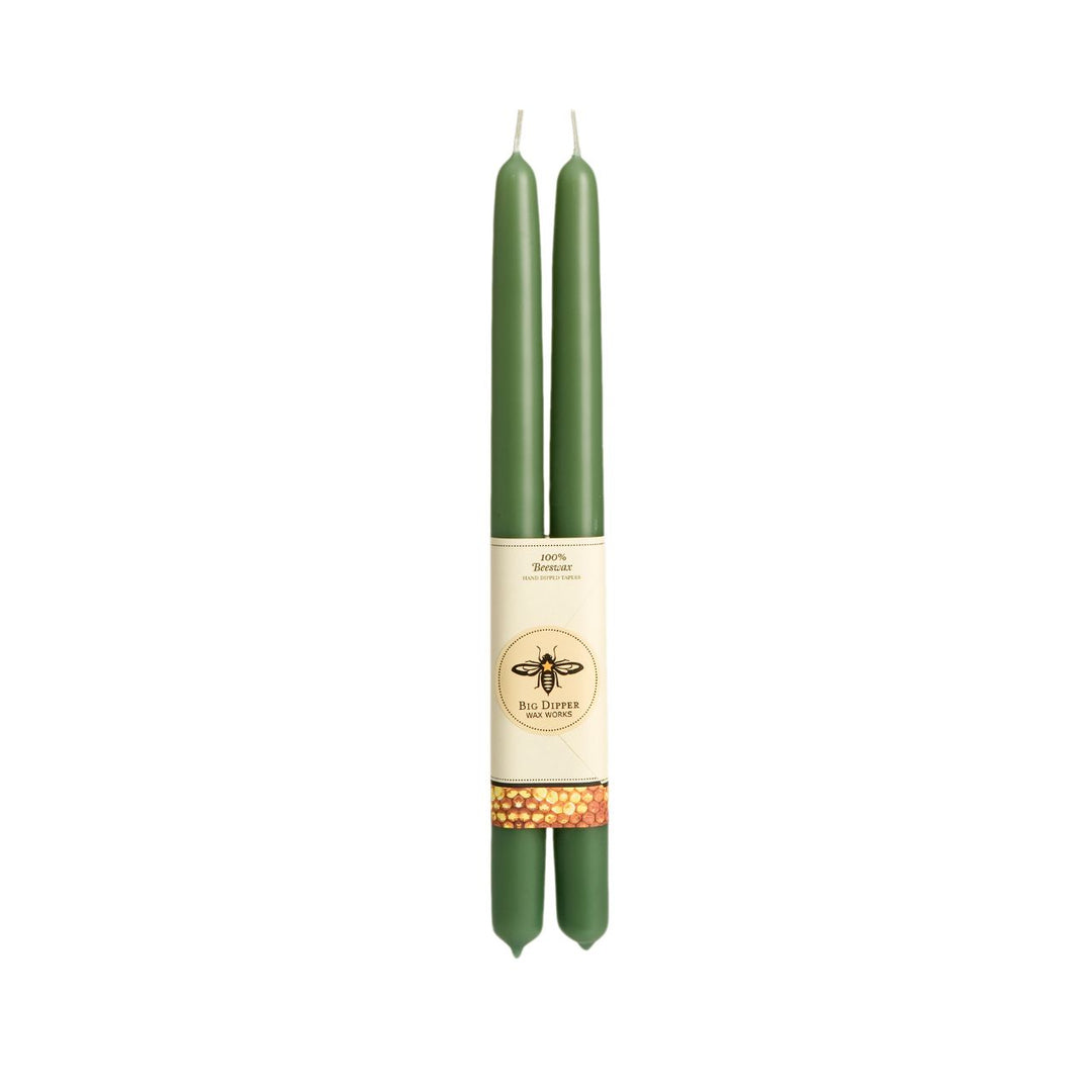 Big Dipper Wax Works - Taper Candles – 100% Pure Beeswax – Hand-Dipped: Forest / Standard (12" x 7/8")