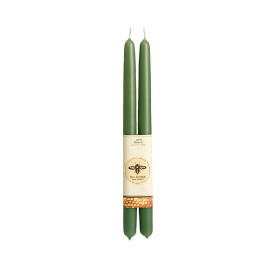 Big Dipper Wax Works - Taper Candles – 100% Pure Beeswax – 4 New Colors: Terracotta / Standard (12" x 7/8")