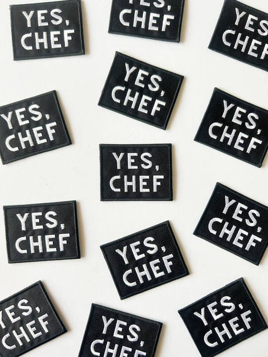 Field Trip Threads - Yes Chef Black Iron-on Sew-on Patch