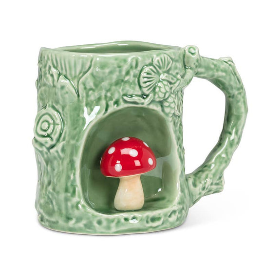 Abbott - Nature Inspired Mug with Alcove-4"H(11oz): Mushroom