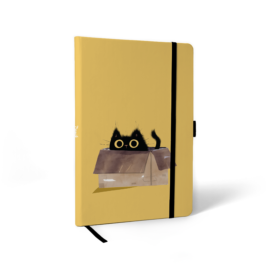 Denik - Black Cats Hardbound Layflat Notebook Journal HBLFE2276L