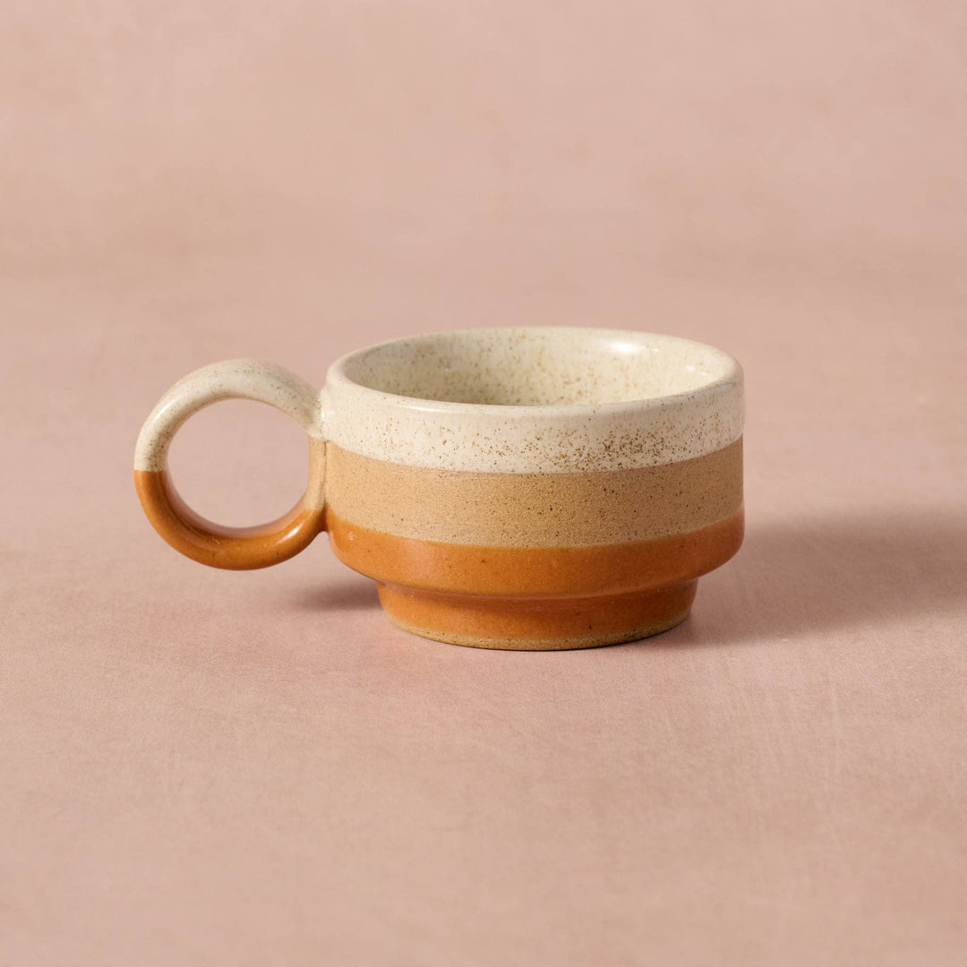 Ten Thousand Villages - Kaphi II Stacking Espresso Mug - Multi - Set of 4