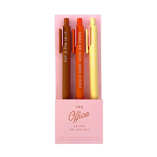 Ruff House Print Shop - The Office Jotter Gel Pen: Set of 3