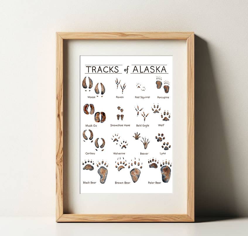 Tiny Nest Studio - Tracks of Alaska Art Print: 11 x 14 inches