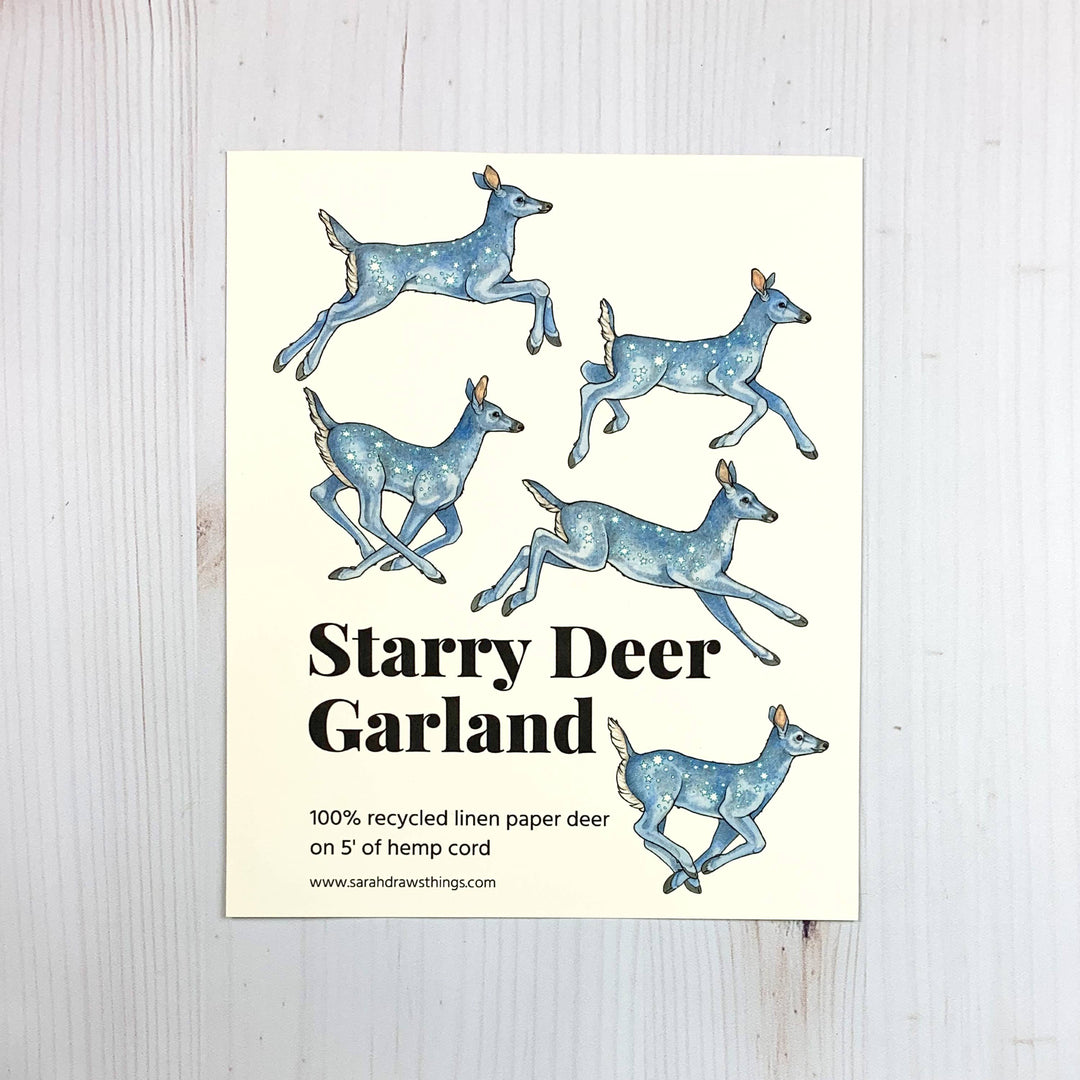Sarah Draws Things - Starry Deer Illustrated Garland