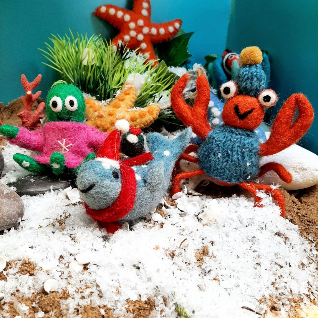 Felt So Good - Handmade Felt Christmas Humpback Whale Decoration