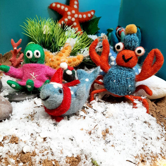 Felt So Good - Handmade Felt Christmas Humpback Whale Decoration