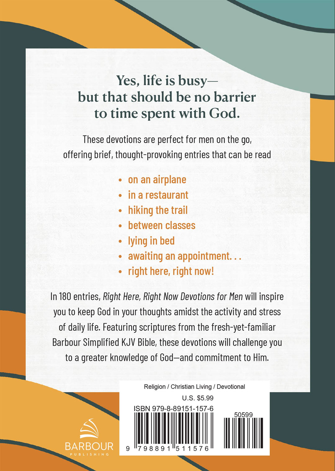 Barbour Publishing, Inc. - Right Here, Right Now Devotions for Men