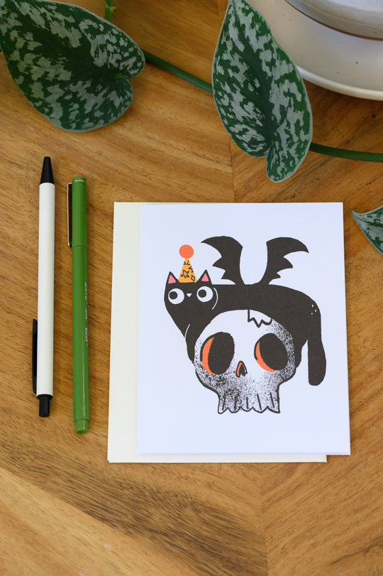 Kayan Pepper Co. - Bat Cat Halloween Card