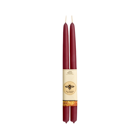 Big Dipper Wax Works - Taper Candles – 100% Pure Beeswax – 4 New Colors: Sage / Standard (12" x 7/8")