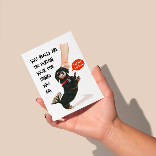 Liyana Studio - Best Dog Person - Funny Thank You Card