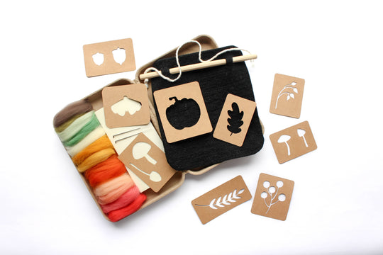 Sheep Creek Studio - 8"x8" Fall Banner Felting Kit: Black