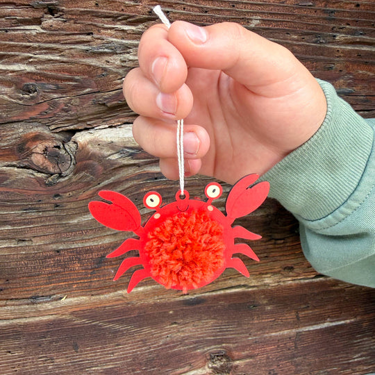 Cotton Twist (WE PREPAY ALL USA DUTIES) - Make Your Own Pom Pom Crab Decoration Kit