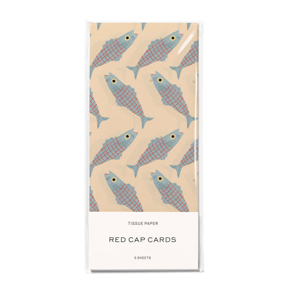 Red Cap Cards - Herring tissue paper: 5 Sheets