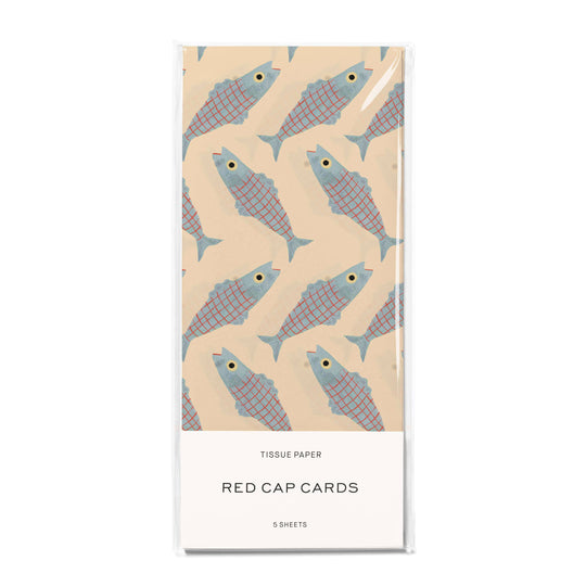 Red Cap Cards - Herring tissue paper: 5 Sheets
