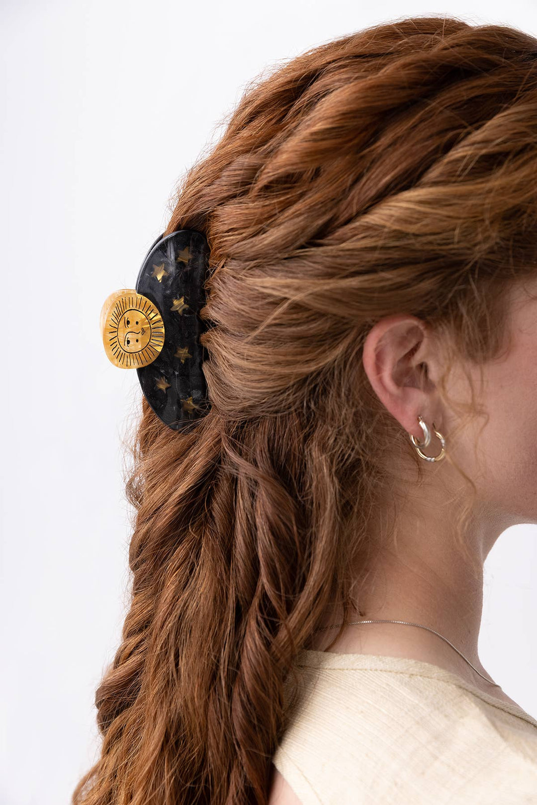 WINONA IRENE - Sun and Stars Claw - Gold and Black Celestial Astrology Clip