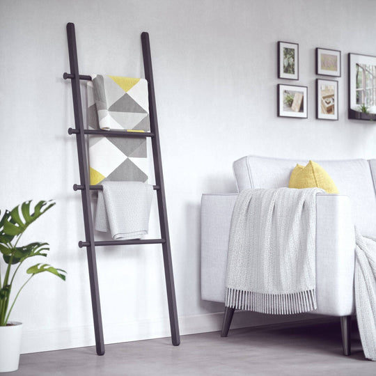 Umbra - Ladder Shelf Leana Ladder - Decorative Storage Display: Black