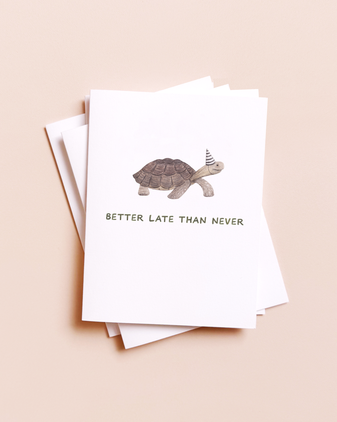 Amy Zhang - Better Late Than Never — Funny Tortoise Belated Birthday Card