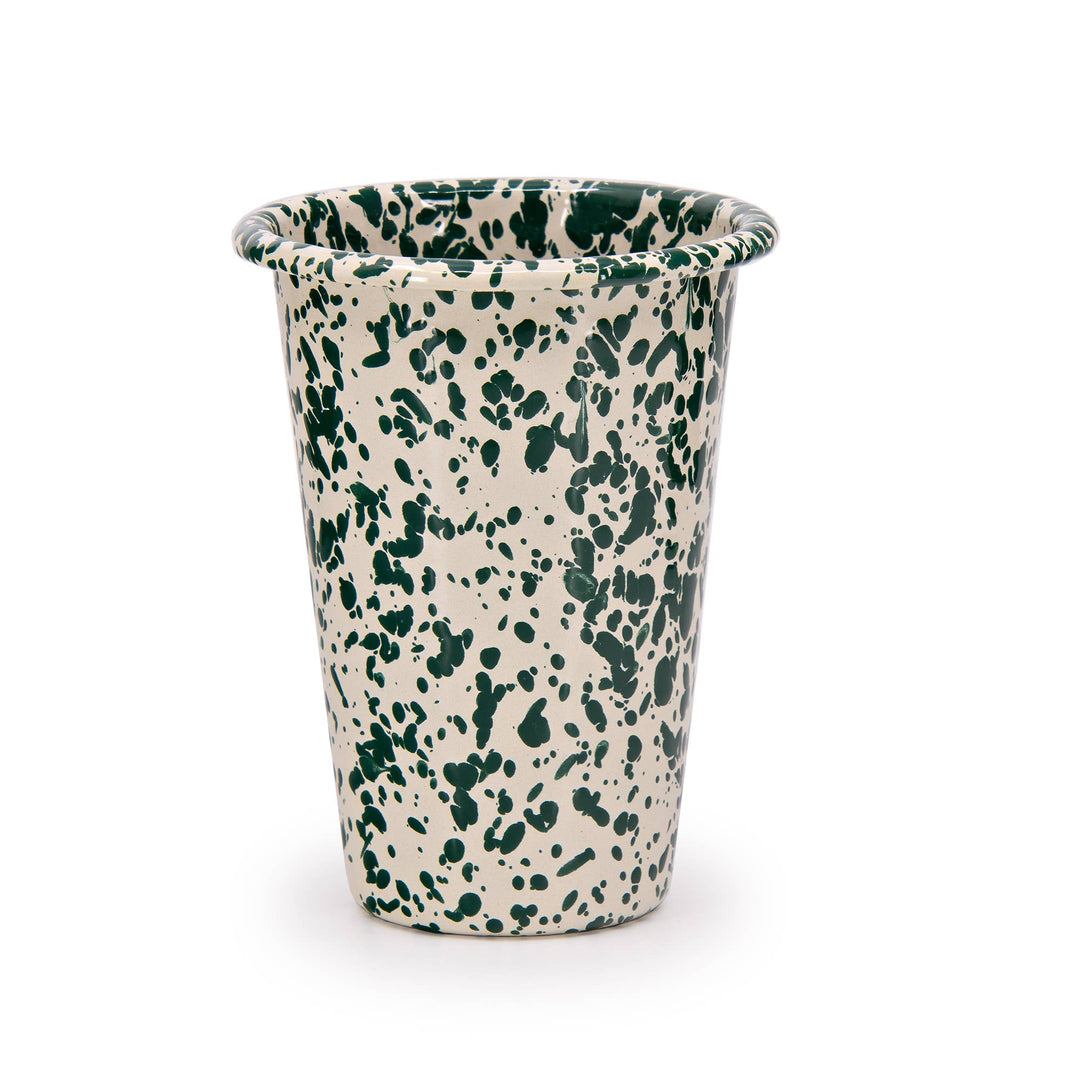 Crow Canyon Home - Splatter Enamelware 14 oz Tumbler: Red Splatter