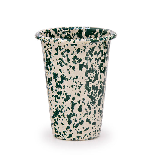 Crow Canyon Home - Splatter Enamelware 14 oz Tumbler: Red Splatter