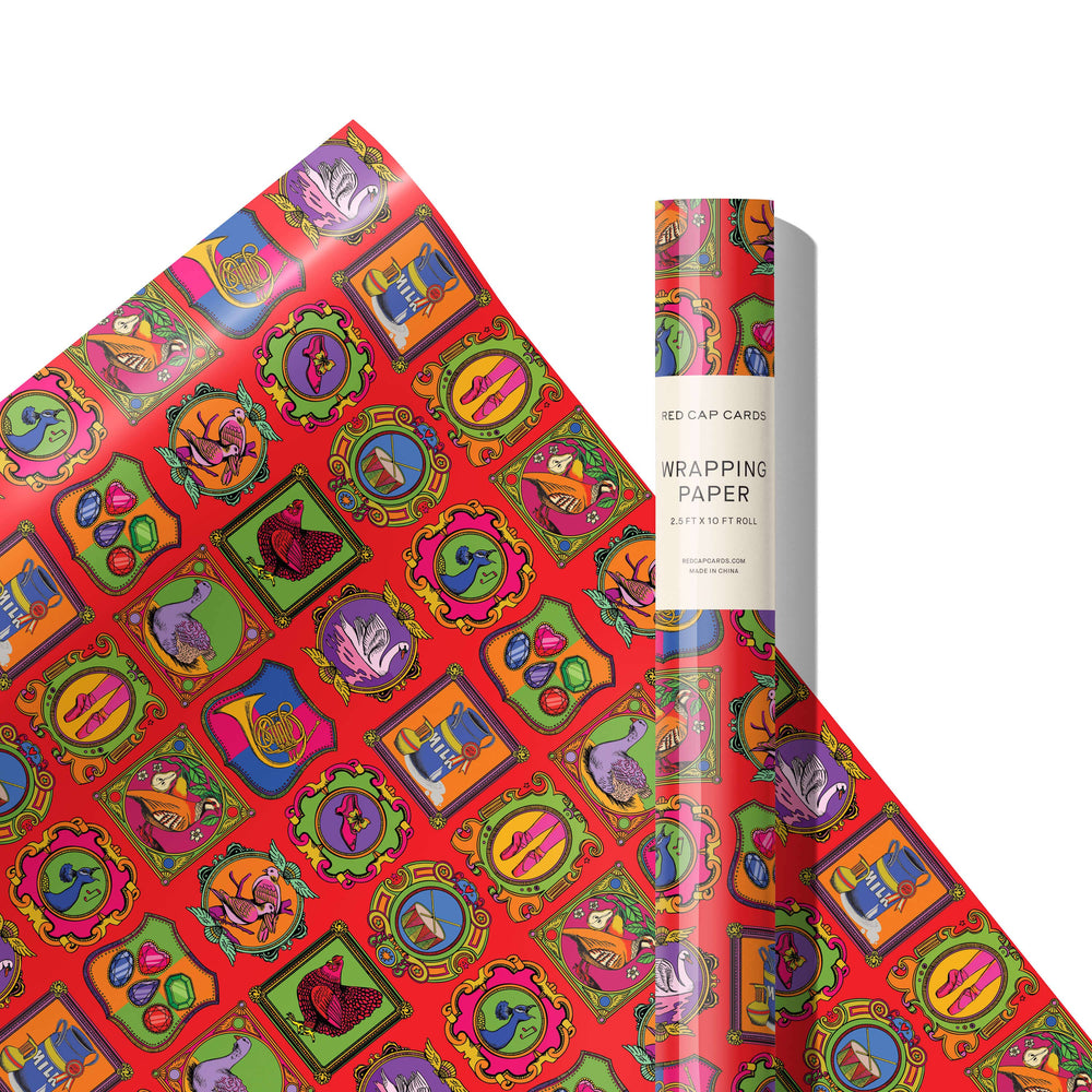 Red Cap Cards - 12 Days of Christmas 10 ft wrap roll: 10 ft Roll