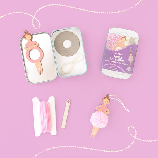 Cotton Twist (WE PREPAY ALL USA DUTIES) - Make Your Own Pom Pom Ballerina Decoration Kit
