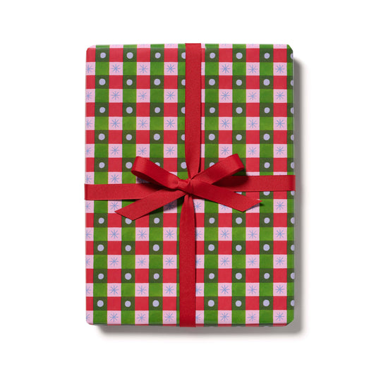 Red Cap Cards - Holiday Checker 10 ft wrap roll: 10 ft Roll