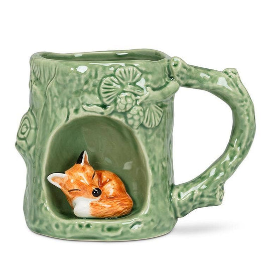 Abbott - Tree Look Mug with Fox-4"H(12oz)