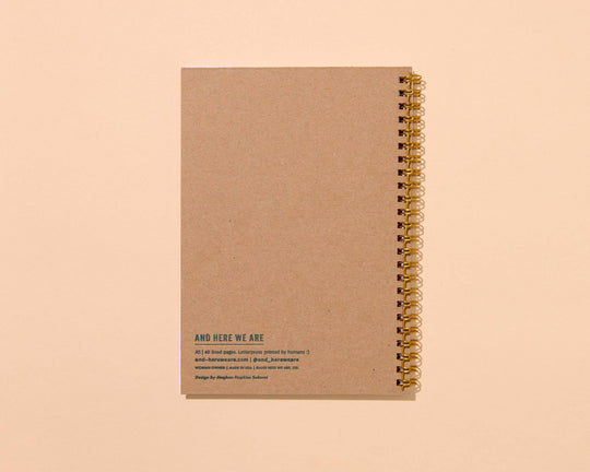 And Here We Are - Letterpress A5 Spiral Notebook—Rainbow Trout (Colorful Fish)