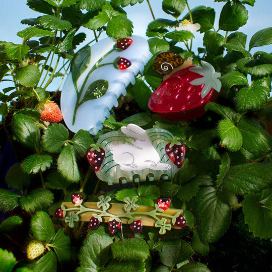 WINONA IRENE - Forest Berry Strawberry Jewel Beetle Acetate Hiar Claw Clip