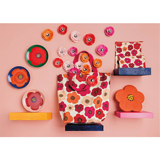Danica Jubilee - Poppy Felt Wool Trivet: Orange