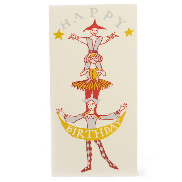 Cambridge Imprint - Long Card Happy Birthday Human Tower