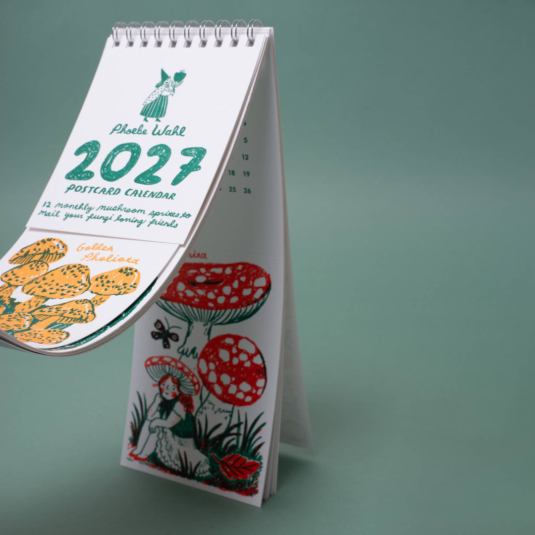Egg Press Manufacturing - 2027 Gnomes & Mushrooms Postcard Wall Calendar Phoebe Wahl