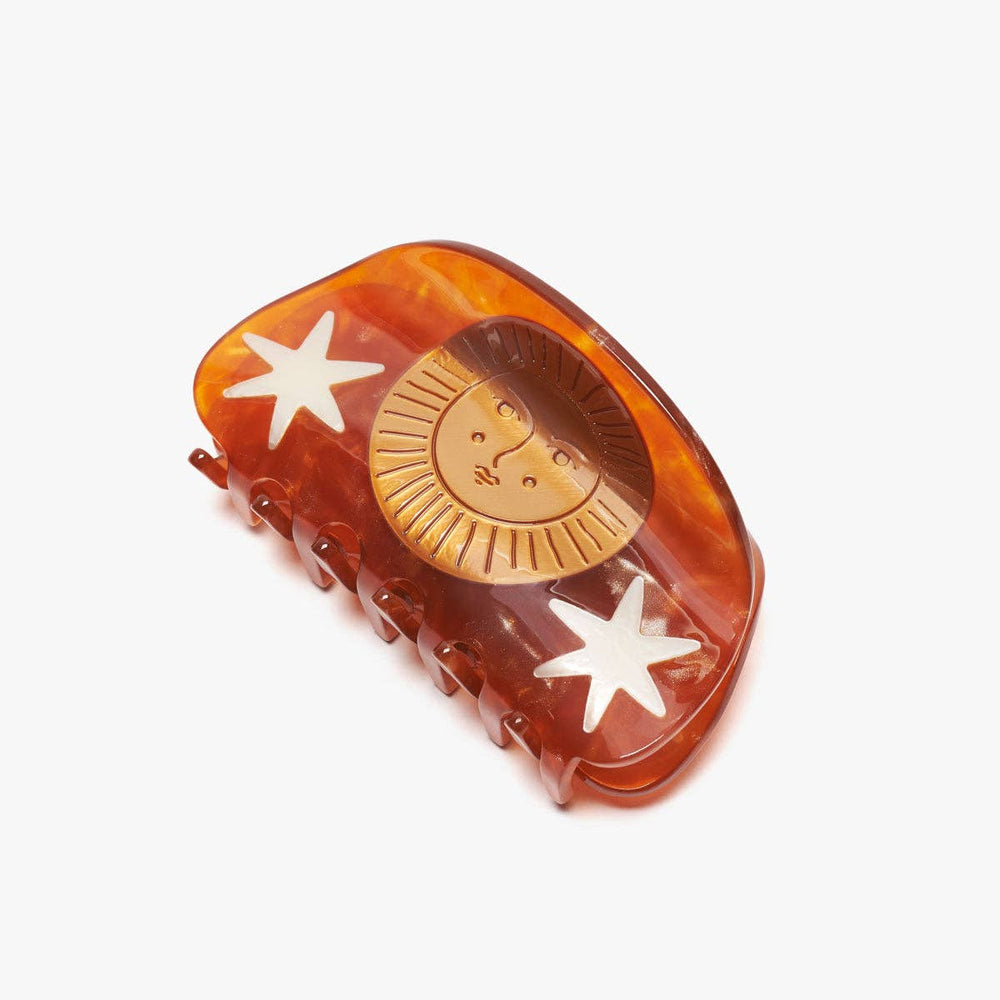WINONA IRENE - Hemera Claw - Golden Sparkle Acetate Sun and Stars Clip