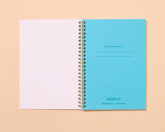 And Here We Are - Letterpress A5 Spiral Notebook—Rainbow Trout (Colorful Fish)