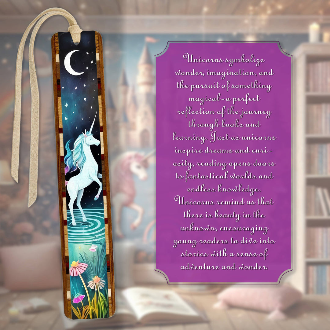 Mitercraft - Unicorn Handmade Wooden Bookmark