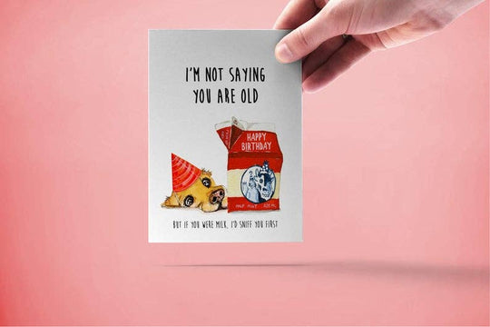 Liyana Studio - Old Milk Birthday - Funny Birthday Card