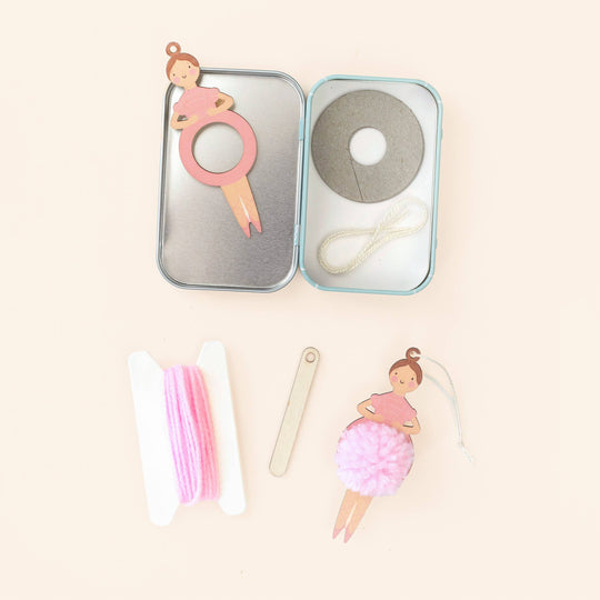 Cotton Twist (WE PREPAY ALL USA DUTIES) - Make Your Own Pom Pom Ballerina Decoration Kit