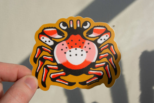 Curlworks - Crab - 3" Vinyl Sticker