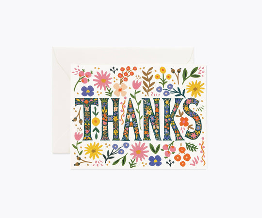 Rifle Paper Co. - Floral Thanks Card