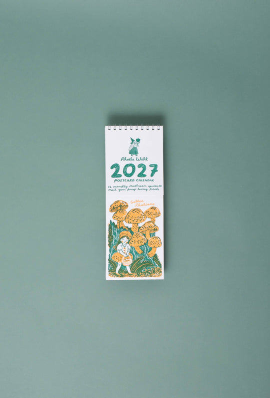 Egg Press Manufacturing - 2027 Gnomes & Mushrooms Postcard Wall Calendar Phoebe Wahl