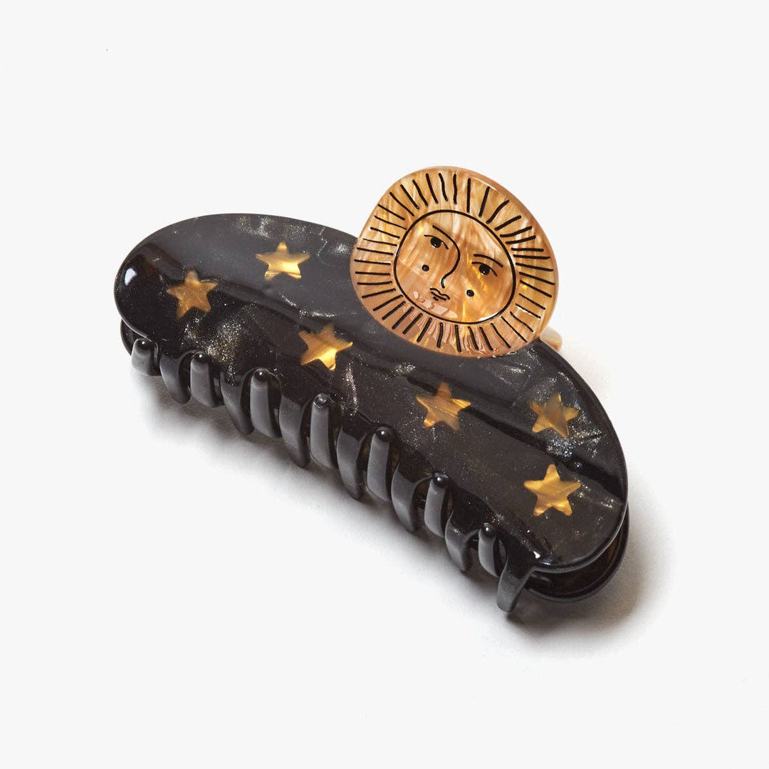 WINONA IRENE - Sun and Stars Claw - Gold and Black Celestial Astrology Clip