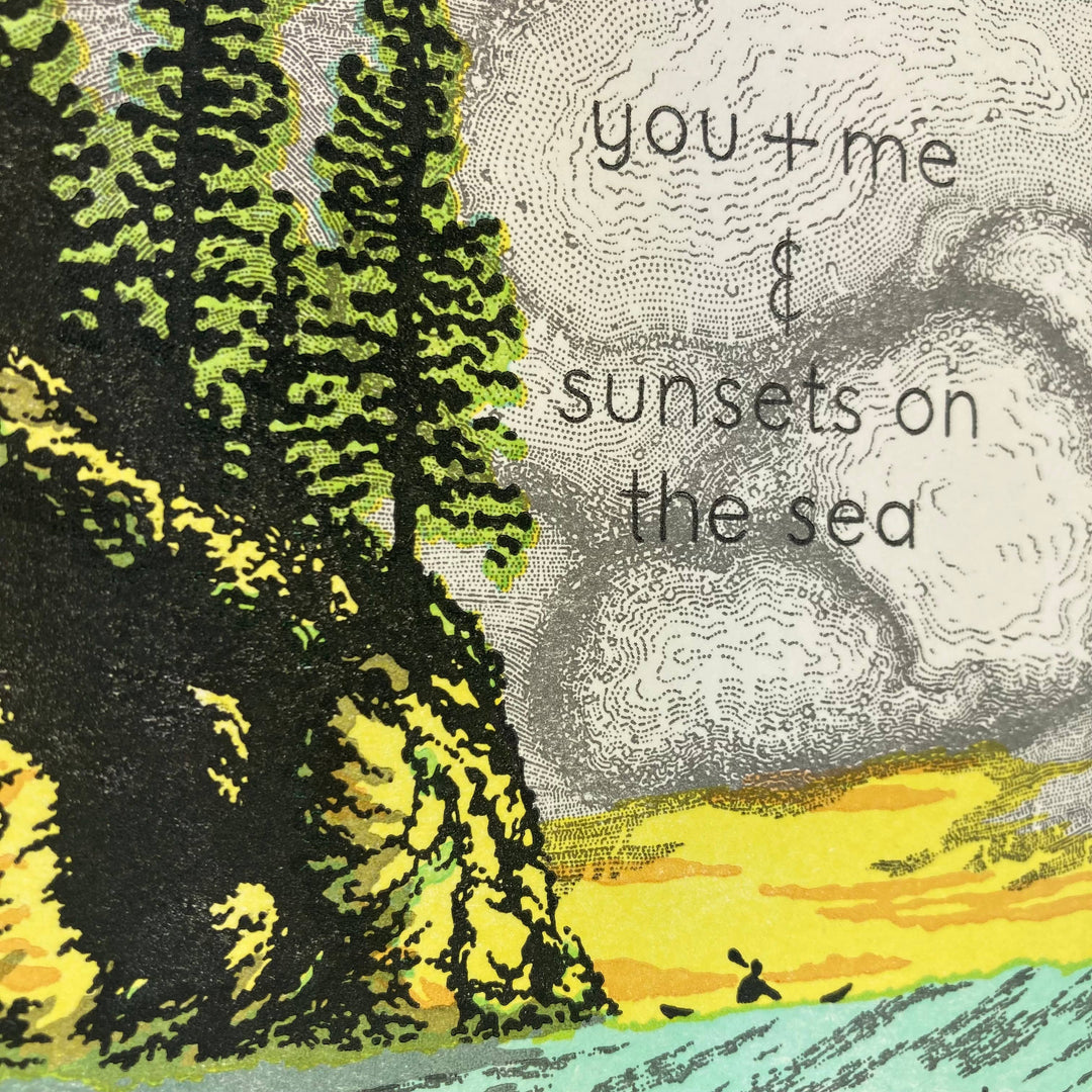 Old School Stationers - You + Me and sunsets on the sea