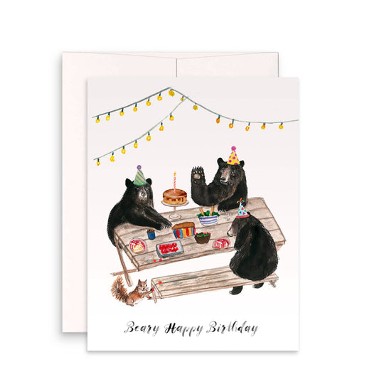 Liyana Studio - Bear Picnic Party - Funny Birthday Card