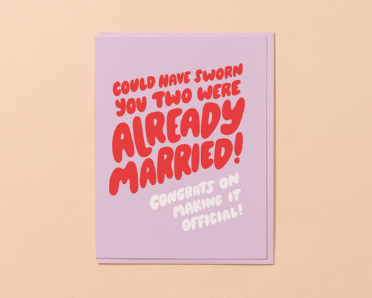 And Here We Are - Wedding Card by Your Gal Kiwi—Already Married (Funny)
