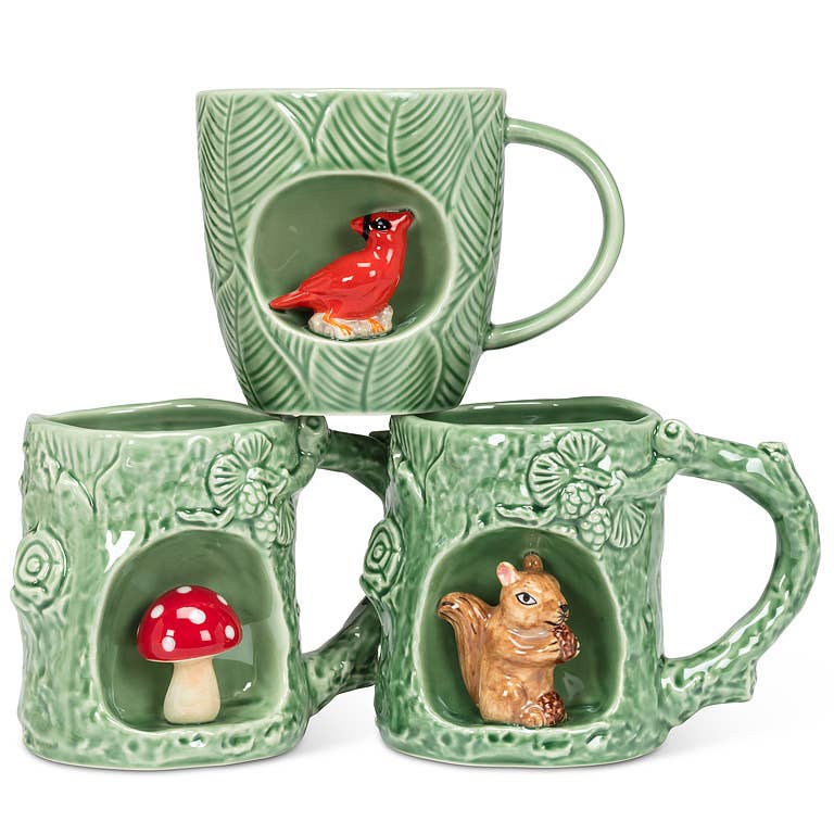 Abbott - Nature Inspired Mug with Alcove-4"H(11oz): Mushroom