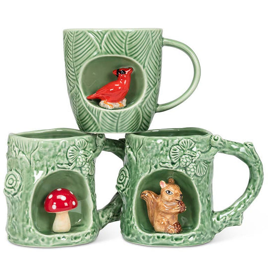 Abbott - Nature Inspired Mug with Alcove-4"H(11oz): Mushroom
