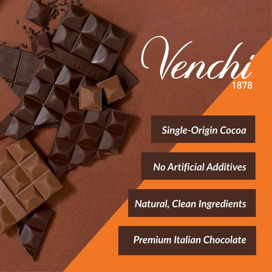 Venchi - Pistachio Filled Extra Dark Chocolate - Italian Gourmet