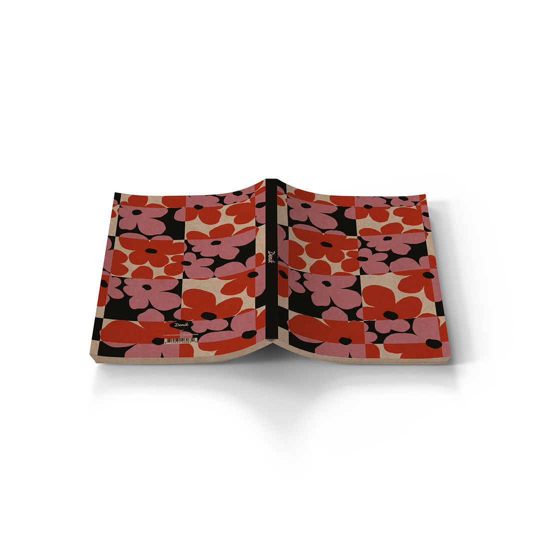 Denik - Checkered Kraft Layflat Notebook  KLC2659KL